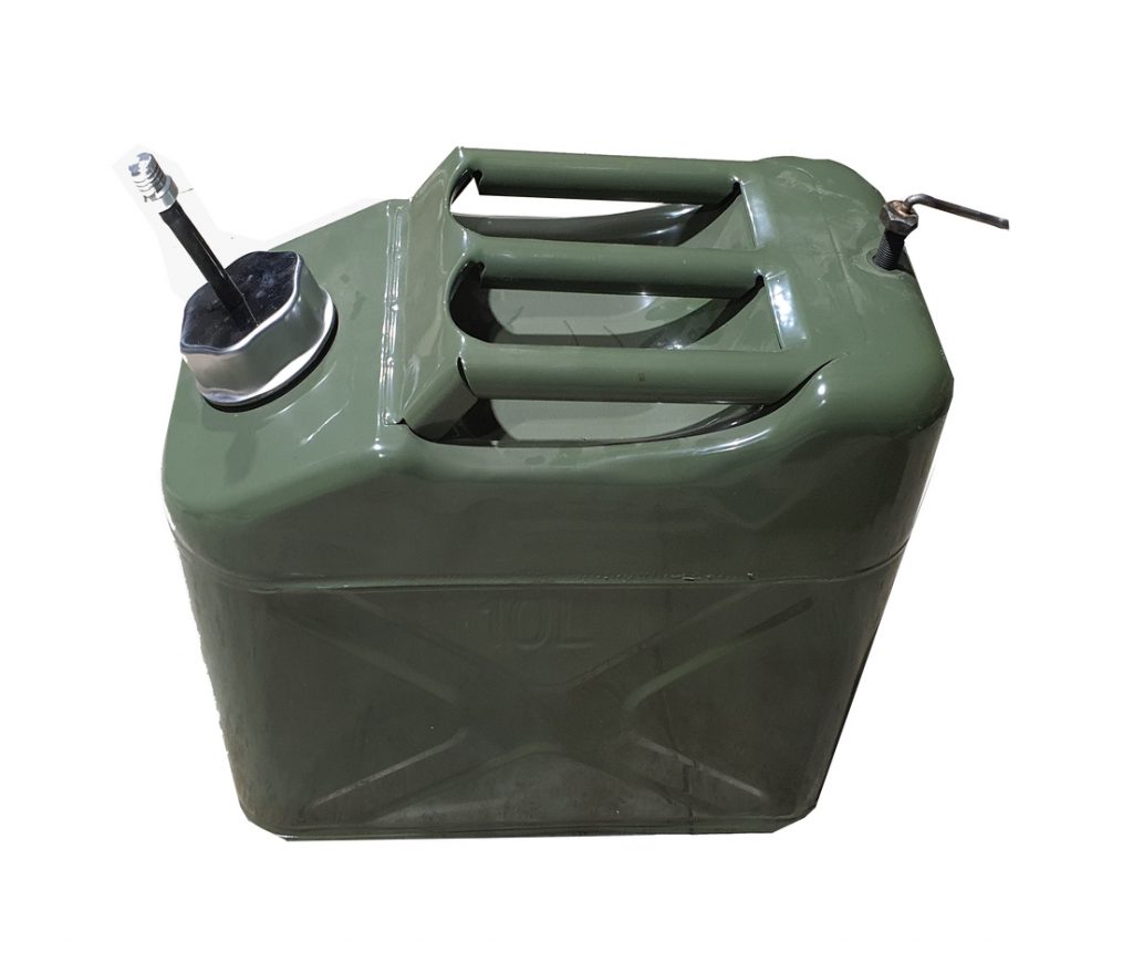 10 Liter Steel Jerry Can Fuel Tank & Holder For Caravan Suit Diesel Air Heater, Cook top
